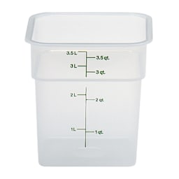 Cambro 4SFSPP190 Translucent Camwear CamSquare 4 Qt. Container Main Image