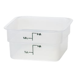 Cambro 2SFSPP190 Translucent Camwear CamSquare 2 Qt. Container Main Image