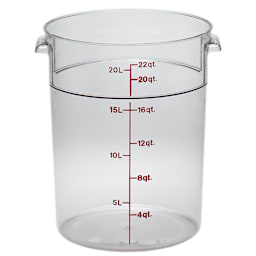 Cambro RFSCW22135 Camwear Clear Round 22 Qt Storage Container Main Image