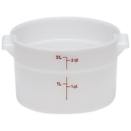 Cambro RFS2148 White Poly Round 2 Qt Storage Container Main Image