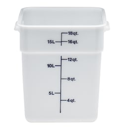 Cambro 18SFSP148 White Camwear CamSquare 18 Qt. Container Main Image