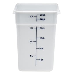 Cambro 22SFSP148 White Camwear CamSquare 22 Qt. Container Main Image
