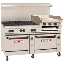 Vulcan 60SS-6B24GBN Endurance Natural Gas Oven with Burners / Griddle Main Image