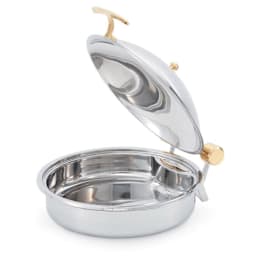 Vollrath 46121 Intrigue Brass Trim Induction Chafer with 6 Quart Pan Main Image
