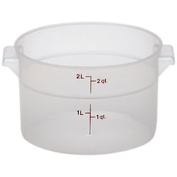 Cambro RFS2PP190 Translucent Round 2 Qt Food Storage Container Main Image