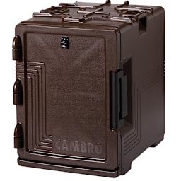 Cambro UPCS400131 S-Series Dark Brown Full Size 60 Qt Food Pan Carrier Main Image