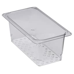 Cambro 35CLRCW135 Camwear Clear Colander for 5" D Third Size Food Pan Main Image