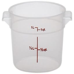 Cambro RFS1PP190 Translucent Round 1 Qt Container Main Image
