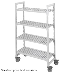 Cambro CPMU244867V4480 Camshelving Mobile 24"x48" 4-Shelf Starter Unit Main Image