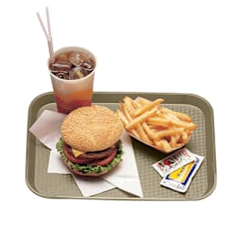 Cambro 1418FF104 Desert Tan 14" x 18" Fast Food Tray - Dozen Main Image