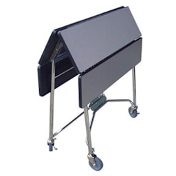 Lakeside® 416 Gray Square Folding Room Service Table With Casters Main Image