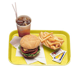 Cambro 1418FF108 Primrose Yellow 14 x 18" Fast Food Tray - Dozen Main Image