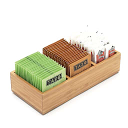Cal-Mil 1246 Bamboo 3-Slot Condiment Holder Main Image