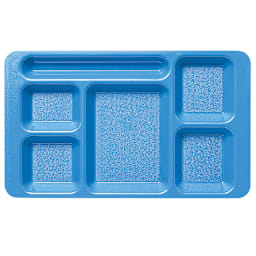 Cambro 1596CW168 Camwear Blue 9 x 15" Tray with 6 Comp. - 24 / CS Main Image