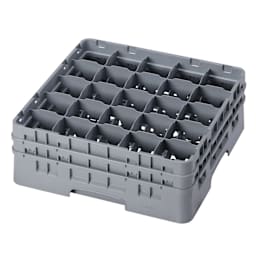 Cambro 25S434151 Camrack Soft Gray 25 Compartment Glass Rack Main Image