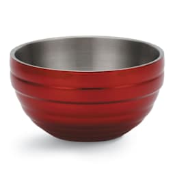 Vollrath 4659215 Dazzle Red S/S Beehive Style 6.9 Quart Serving Bowl Main Image