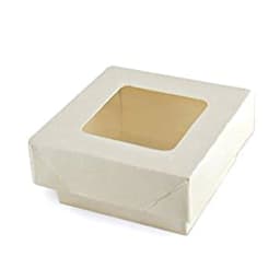 PackNWood 210KRAYWH208 White 118 Ounce Kray Box with Lid - 100 / CS Main Image