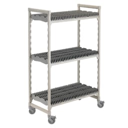 Cambro CPMU244875DRPKG Gray 3-Shelf Mobile Drying Rack Main Image