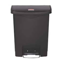 Rubbermaid 1883609 Slim Jim Black 8 Gallon Step-On Container Main Image