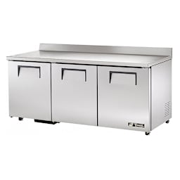 True Food Service TWT-72-HC S/S 3-Section Worktop Refrigerator Main Image