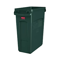 Rubbermaid 1955960 Slim Jim Green 16 Gallon Waste Container Main Image