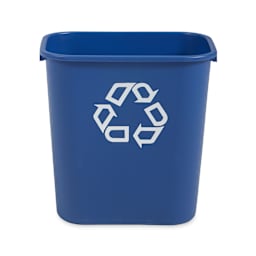 Rubbermaid FG295673 28 Quart Recycling Can w/ Universal Symbol Main Image