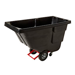 Rubbermaid FG130400BLA Rotomolded Utility 1/2 Cu. Yard Tilt Truck Main Image