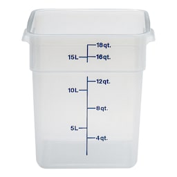 Cambro 18SFSPP190 Translucent Camwear CamSquare 18 Qt. Container Main Image