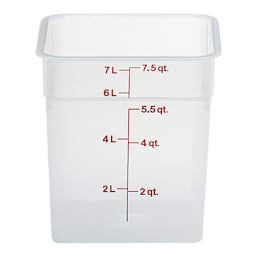 Cambro 8SFSPP190 Translucent Camwear CamSquare 8 Qt. Container Main Image