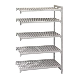 Cambro CPA184872V5480 Camshelving Gray 18" x 48" Add-On 5 Shelf Unit Main Image