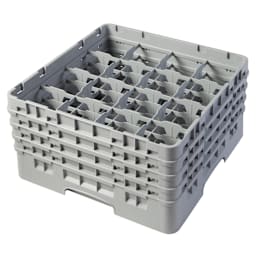 Cambro 16S800151 Camrack Soft Gray 16 Compartment Glass Rack - 2 / CS Main Image