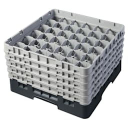 Cambro 36S958110 Camrack Black 36 Compartment Rack w/ 5 Extenders Main Image