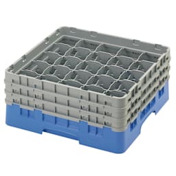 Cambro 25S638168 Camrack Blue Full Size 25 Compartment Glass Rack Main Image