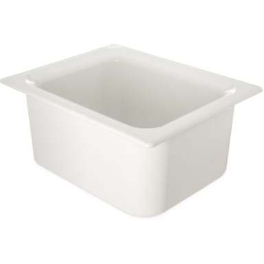 Carlisle CM110102 Coldmaster 6 Qt. White Deep Half-Size Coldpan