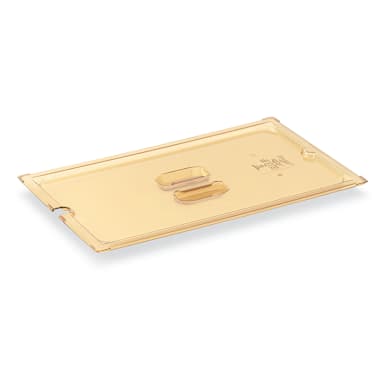 Vollrath 34200 Amber Half Size High Temp Slotted Plastic Pan Cover