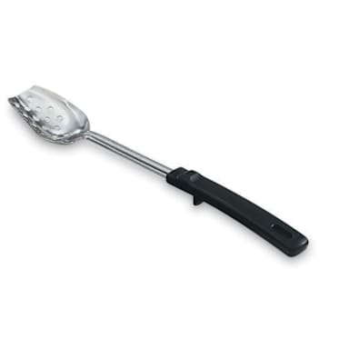 Vollrath 46949 Black 13-3/4" 3-Sided Perforated Basting Spoon