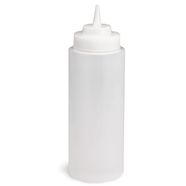 Adcraft® WMSB-16CL 16 Oz. Clear Wide Mouth Squeeze Bottle - 6 / PK
