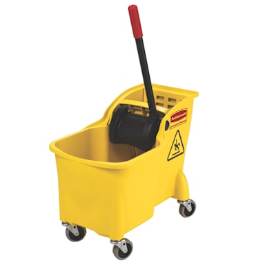 Rubbermaid FG738000 Tandem 31 Quart Bucket / Wringer Combo