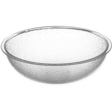 Carlisle 721807 18 Qt. Clear Round Pebbled Bowl