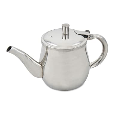 Browne Foodservice 515200 S/S 10 Oz. Gooseneck Teapot with Hinged Lid