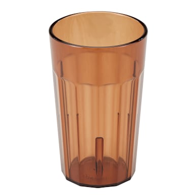 Cambro NT10153 Newport Amber 10 Oz. Fluted Tumbler
