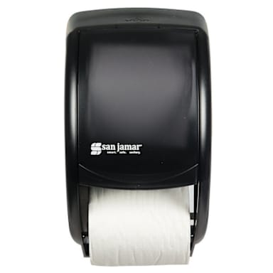 San Jamar R3500TBK Classic Black Pearl Duett Bath Tissue Dispenser