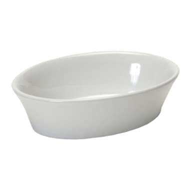 Tuxton BWK-100 10 Oz. White Oval Baker