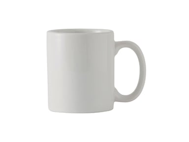 Tuxton BWM-1202 12 Oz. White C-Handle Mug