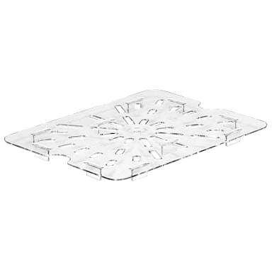 Cambro 20CWD135 Camwear Clear Drain Shelf for Half Size Food Pans