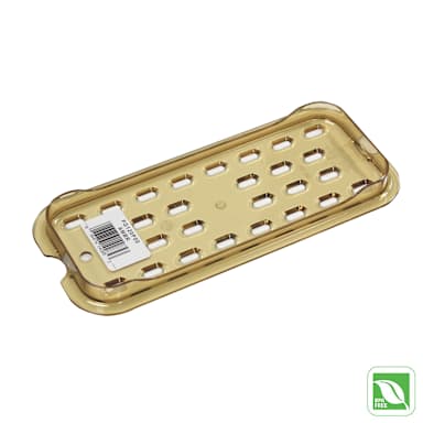 Rubbermaid® FG120P00AMBR Amber Third Size Hot Food Pan Drain Tray