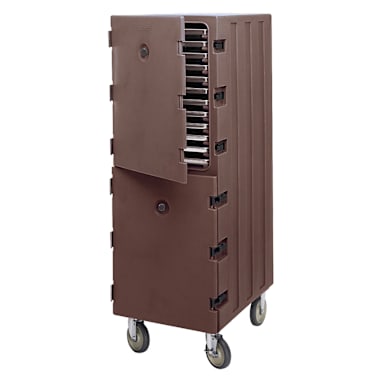 Cambro 1826DTC131 Ultra Camcart Brown 18" x 26" 2-Compart. Cart