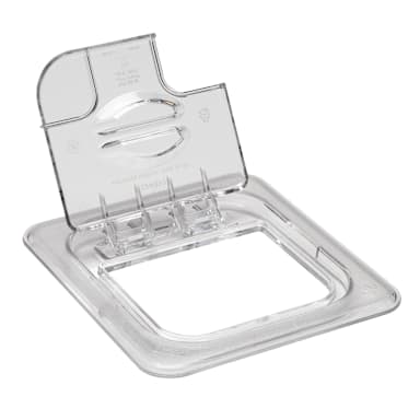 Cambro 60CWLN135 Camwear Clear 1/6 Size Notched Food Pan FlipLid