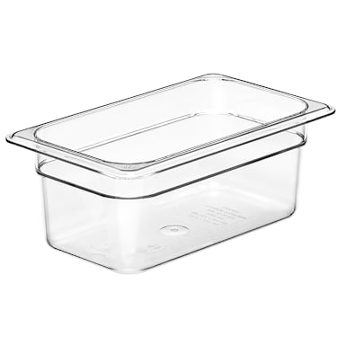 Cambro 44CW135 Camwear Clear 1/4 Size x 4" D Food Pan