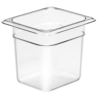 Cambro 66CW135 Camwear Clear 1/6 Size x 6" D Food Pan